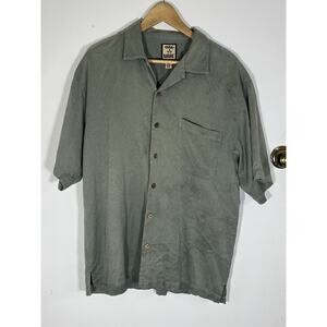 Tommy Bahama Men’s Silk Blend Short Sleeve Button Down Shirt Sage Green Size M